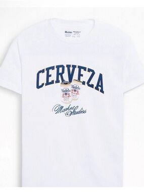 Market Studios & Modelo Collab “Cerveza” Tee White Size Medium